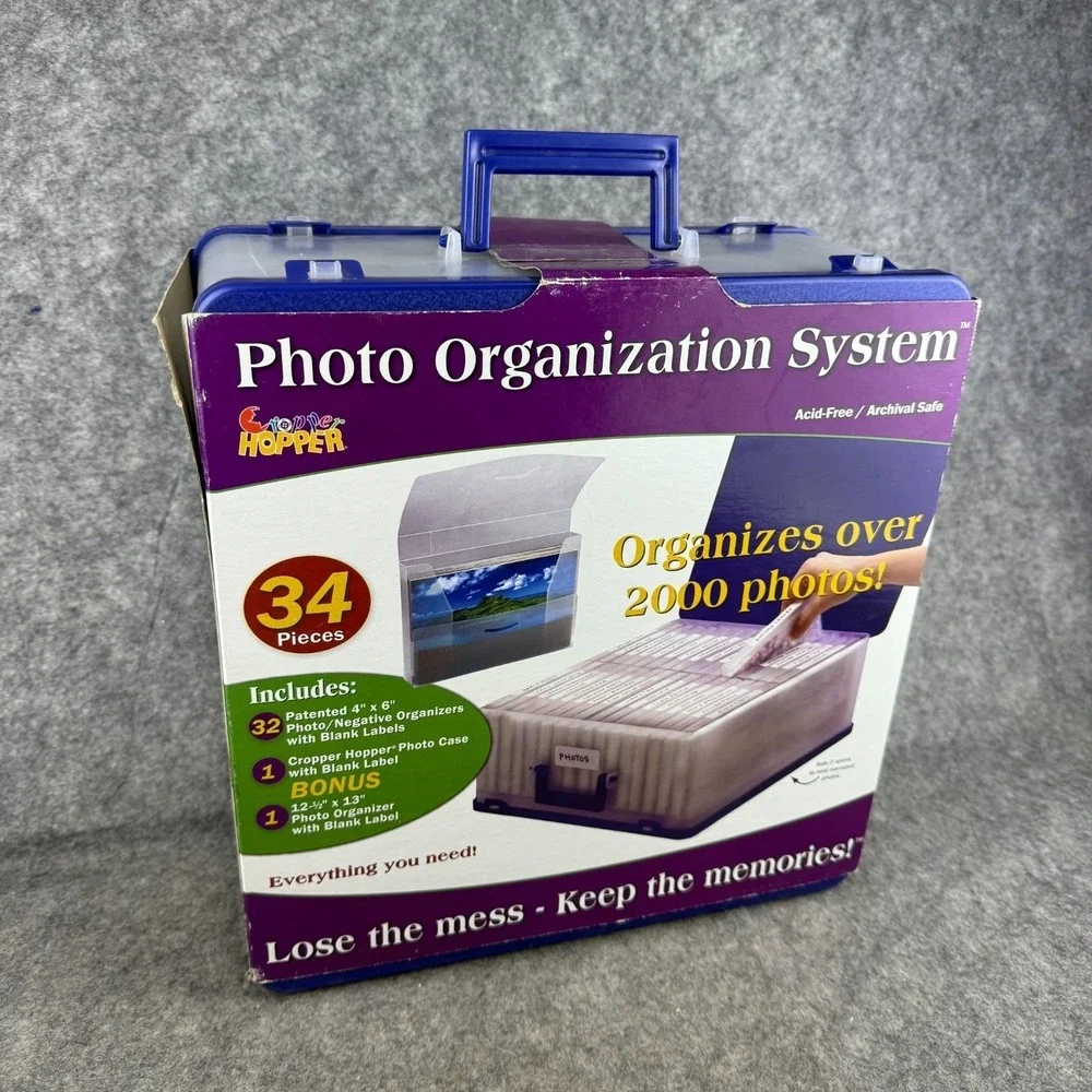 Cropper Hopper Photo Organization System Storage Case NEW Handles Scrapbooking
